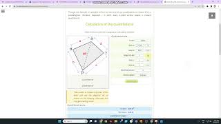 area of quadrilateral using online calculator [upl. by Anitsenre]