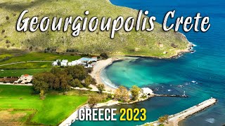 Georgioupolis Crete an overview from above Greece 2023 [upl. by Aihsemek]