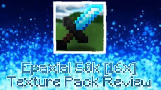 MCPE Epaxial 50k 16x Texture Pack Review  Download  PJwolfie YT [upl. by Nodnerb314]