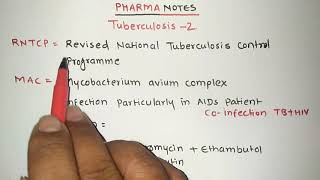 TUBERCULOSIS WITH TRICKS  PART2  RRB PHARMACIST EXAM  GPAT  ESIC [upl. by Nosliw]