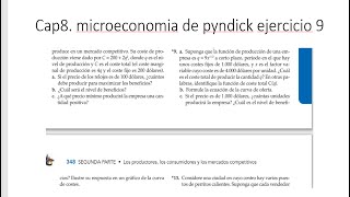 Cap8 Microeconomia de Robert S Pindyck ejercicio numero 9 [upl. by Mell839]