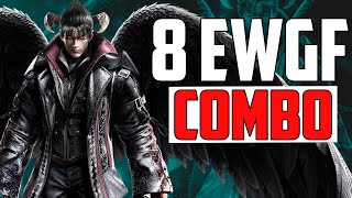 Tekken 8 Devil Jin hardest possible combo  8 EWGF SM [upl. by Nedaj50]