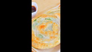 Easy Scallion Pancake Recipe Shorts quotCiCi Li  Asian Home Cookingquot [upl. by Analihp974]