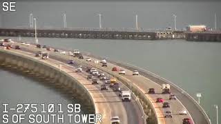 Sunshine Skyway Bridge Live Cam  Florida Live Cam  Florida Traffic Cam [upl. by Kyla]