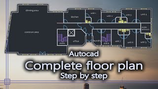 Autocad  Complete floor plan for beginners  Exercise Care home [upl. by Enohpesrep]