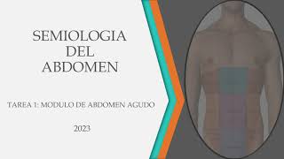 TAREA SEMIOLOGIA DEL ABDOMEN [upl. by Tindall]