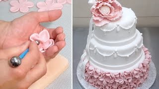 Elegant Wedding Cake  How To Make by Cakes StepByStep [upl. by Natassia277]