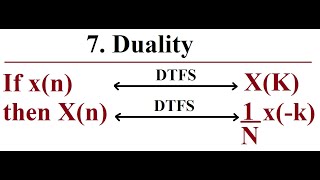 Duality  Properties of DTFS  EnggClasses [upl. by Ynnaffit]