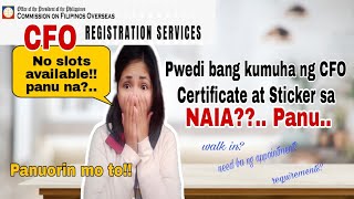 CFO GCP PDOS CertificateSticker available ba sa NAIA Terminal 1 amp 3 book your appointment now [upl. by Erwin]