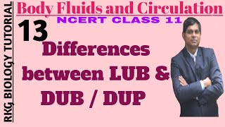 Differences between Heart Sounds LUB amp DUB DUP Systolic Sound amp Diastolic sound NEET 11th NCERT [upl. by Llerut]