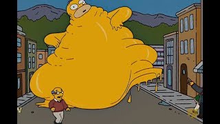 The Simpsons  Homer Obesity Eats Everything [upl. by Neelcaj]