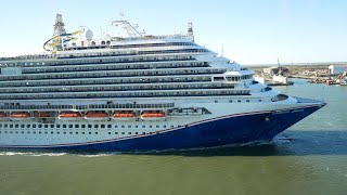 Carnival Dream Cruise Ship Sailing Out of Galveston 4K [upl. by Neeuq]