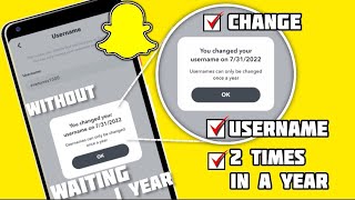 How To Change Snapchat Username Before 1 Year Super Easy [upl. by Atirat]