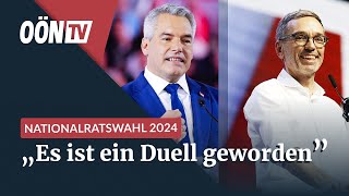 Nationalratswahl 2024 „Es ist ein Duell geworden“  Nehammer vs Kickl [upl. by Nemrak]