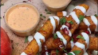 Halloumi Cheese Fries Recipe shorts 🍟🧀 [upl. by Etnod]