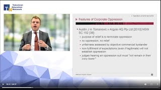 TVED CLE CPD Corporate Oppression  Key Legal Imperatives [upl. by Aylmer575]