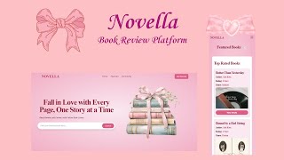 Novella Book Review Platform  Responsive Website [upl. by Simonette734]