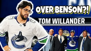 REACTION TO THE CANUCKS 1ST PICK TOM WILLANDER [upl. by Ybroc269]