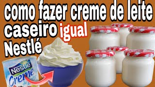 NÃO COMPRE MAIS CREME DE LEITE FAÇA EM CASA É MAIS BARATO E ECONÔMICO [upl. by Buford]