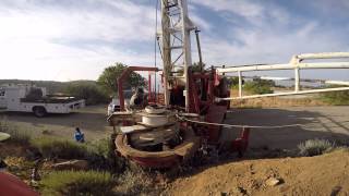 Ezbore Bucket Drill Rig drilling in hard rock [upl. by Weisbrodt]