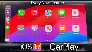 iOS 17  Every New Apple CarPlay Feature [upl. by Damita]