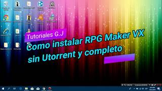 Como instalar RPG Maker VX full no utorrent mediafire 2018 [upl. by Eldoree]