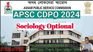 APSC CDPO Sociology Optional Question paper [upl. by Diandra]