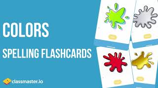 Colors  English Spellings Flashcards [upl. by Corkhill323]