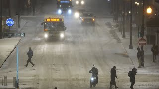 Huge winter storm pummels US bringing bitter cold  LIVE look across country [upl. by Frymire]