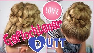 geflochtener Dutt aus dem Back To School Video ♥ coole Mädchen ZöpfeampFrisuren [upl. by Tiduj690]