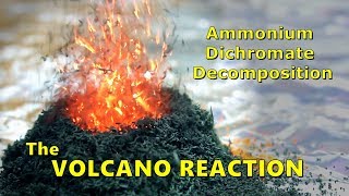 Volcano Reaction  Ammonium Dichromate Decomposition [upl. by Gundry]