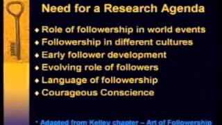 Ira Chaleff Tobias Center 4 Followership Research Agenda 2009 [upl. by Cohleen]