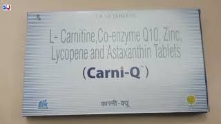 CarniQ Tablet  LCarnitine Coenzyme Q10 Zinc Lycopene and Astaxanthin Tablets  Carni Q Tablet [upl. by Georgeanna445]