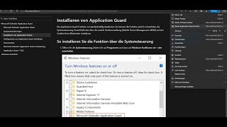 Sicherer Browser mit Windows Defender Application Guard  Aktivieren [upl. by Ynar]