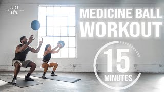 15 Minute Medicine Ball HIIT Workout For All Fitness Levels [upl. by Ralina]