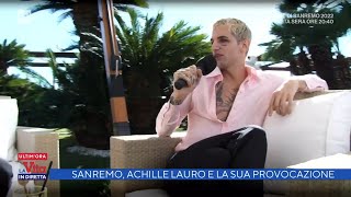 Sanremo Achille Lauro e la sua provocazione  La vita in diretta 02022022 [upl. by Yrad]