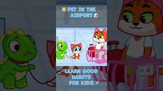 🐶PET IN THE AIRPORT🐱 Pet on the Plane ✈️Airplane Stories 😻PurrPurr shorts forkids [upl. by Tnairb841]