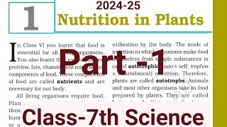 CLASS 7 SCIENCE  CHAPTER 1 NCERT  Nutrition in plants [upl. by Trinidad]