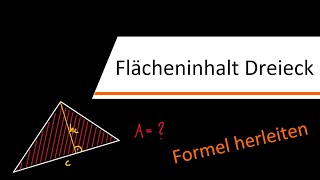 Wie berechnet man den Flächeninhalt eines Dreiecks [upl. by Nekciv575]