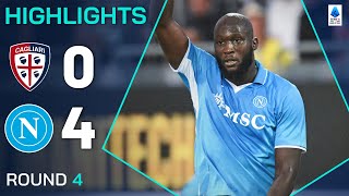 CAGLIARINAPOLI 04  HIGHLIGHTS  Lukaku stars as Napoli cruise to victory  Serie A 202425 [upl. by Dagny]