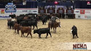 2021 NCHA Futurity Open Champion JANIE WOOD shown by JOHN MITCHELL [upl. by Attesoj581]