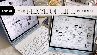 The Peace of Life Planner  Undated Digital Planner and Notebook Flip Through  Goodnotes App Demo [upl. by Annairam752]