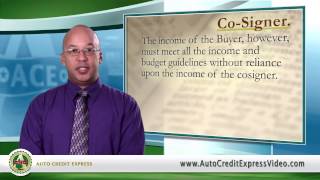 Bad Credit Auto Loan Terminology  Cosigner [upl. by Ecilef]