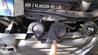 Adu 2 Klakson Hella Hitam 99rb vs 199rb di Toyota Innova J [upl. by Akemehc]