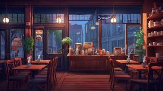 The Cozy Coffee shop ☕Relaxing Jazz Music for Stress Relief withe Rain  8Hrs ☕ [upl. by Tiphane98]