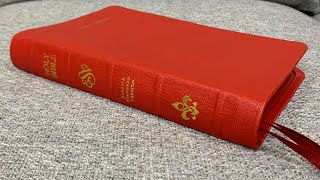 Bible Rebind 14 ESV Bible with Creeds and Confessions Red Sully Goatskin and Red Lambskin [upl. by Gnouhp]