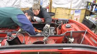 Installing engine in Porsche 944 [upl. by Nitnelav]