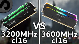 3200MHz cl16 vs 3600MHz cl16 RAM  Ryzen 7 5800x  1080p [upl. by Enahsal885]