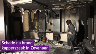 Kapsters voor het eerst in uitgebrande salon Vreemd om te zien echt een ravage [upl. by Ahsikrats913]