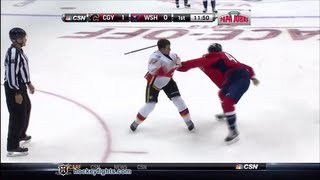 Lance Bouma vs Tom Wilson Oct 3 2013 [upl. by Atteuqaj]